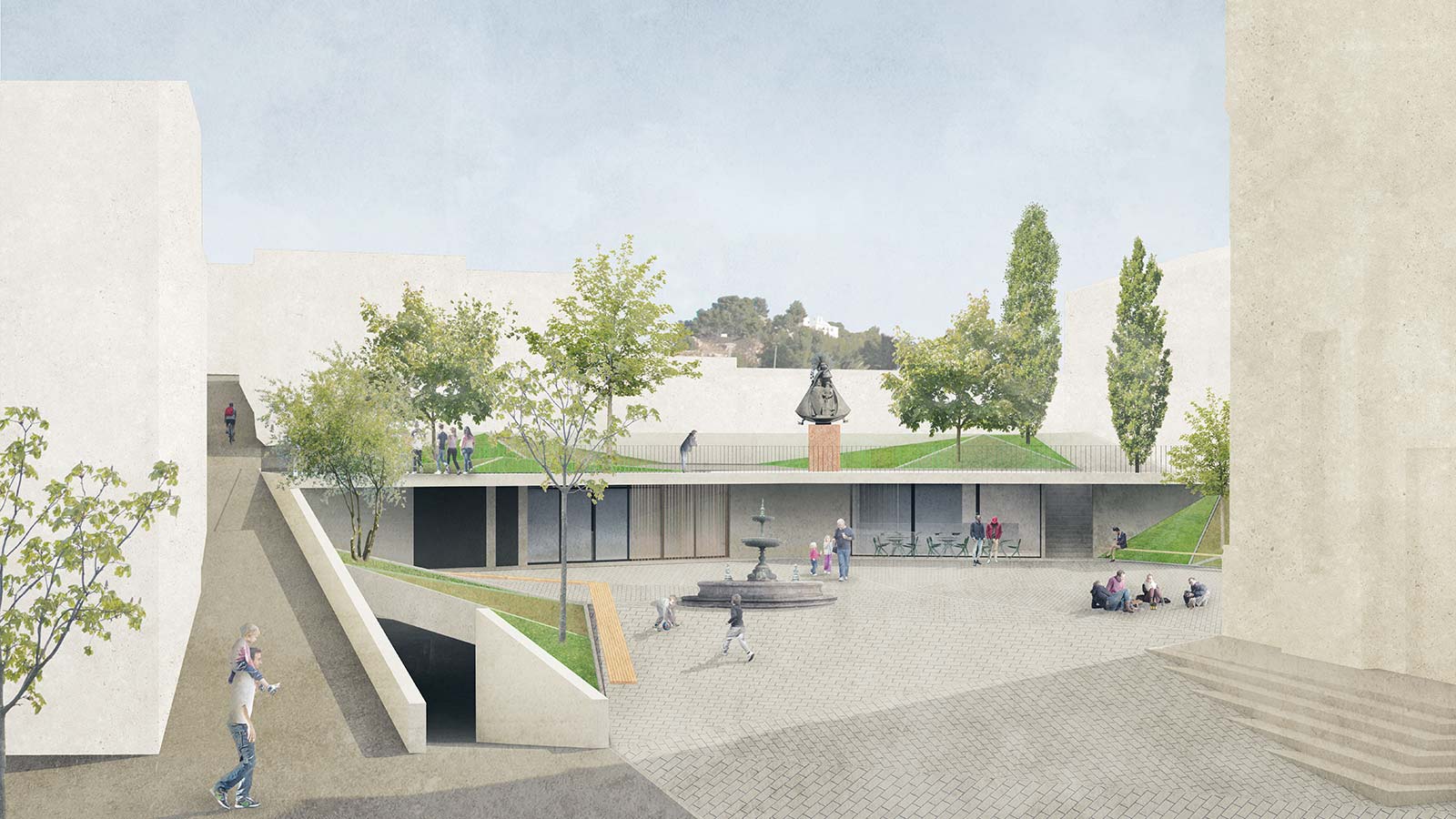 Concurso plaza de la Iglesia de Ibi, Alicante por Labona Estudio 